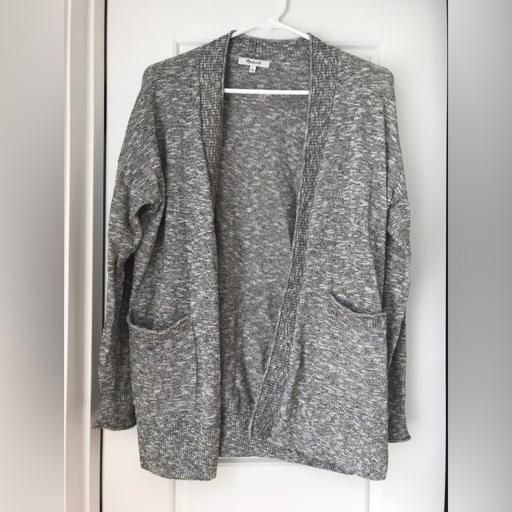 Madewell Grey Marled Open Cardigan